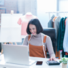 An Excel template with a Monthly Budget Forecast and calculations of Operating Costs, Sales, Revenue, Direct Expenses, Accruals, Cash Movement and Balance, and Long-Term Projections. Monthly Budget and Forecast Template cover.