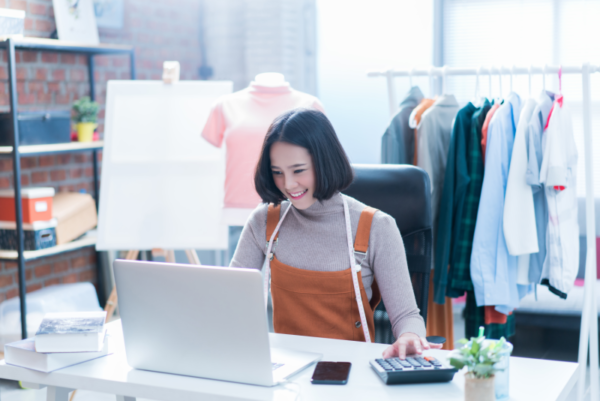 An Excel template with a Monthly Budget Forecast and calculations of Operating Costs, Sales, Revenue, Direct Expenses, Accruals, Cash Movement and Balance, and Long-Term Projections. Monthly Budget and Forecast Template cover.