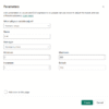 Screenshot #4: Creating a new parameter and forecast assumption in Microsoft Power BI. Microsoft Power BI New parameter dialog (Numeric range) creating CAC with minimum, maximum, increment, and default values.